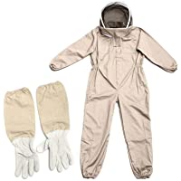 A-A Traje de apicultura- con Velo redondo desmontable- anti avispa en algodón transpirable- Traje de Protección Cómodo…
